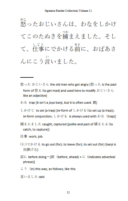Learn Japanese with Stories Volume 11: Kachi Kachi Yama [Paperback] - Image 4
